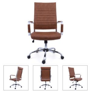 Tan & Chrome Stylish Executive Office Chair