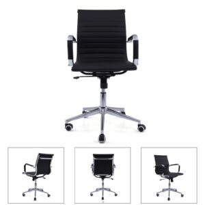 Black & Chrome Contemporary Executive Office Chair
