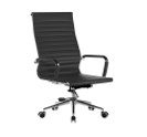 Black & Chrome Contemporary High Back Office Desk Chair