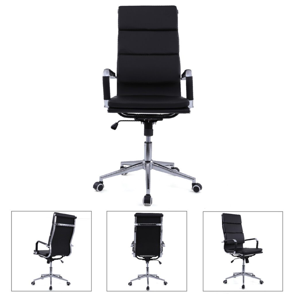 black-faux-leather-cushioned-computer-desk-chair