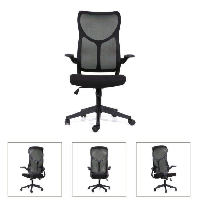 black-mesh-swivel-tall-office-chair-with-fixed-armrests